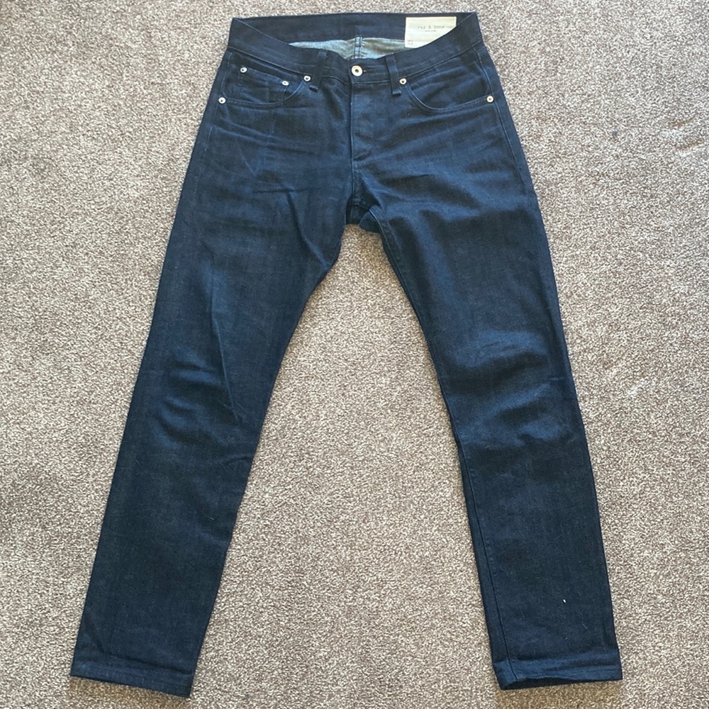 rag & bone Men's Slim Jeans - Dark Blue